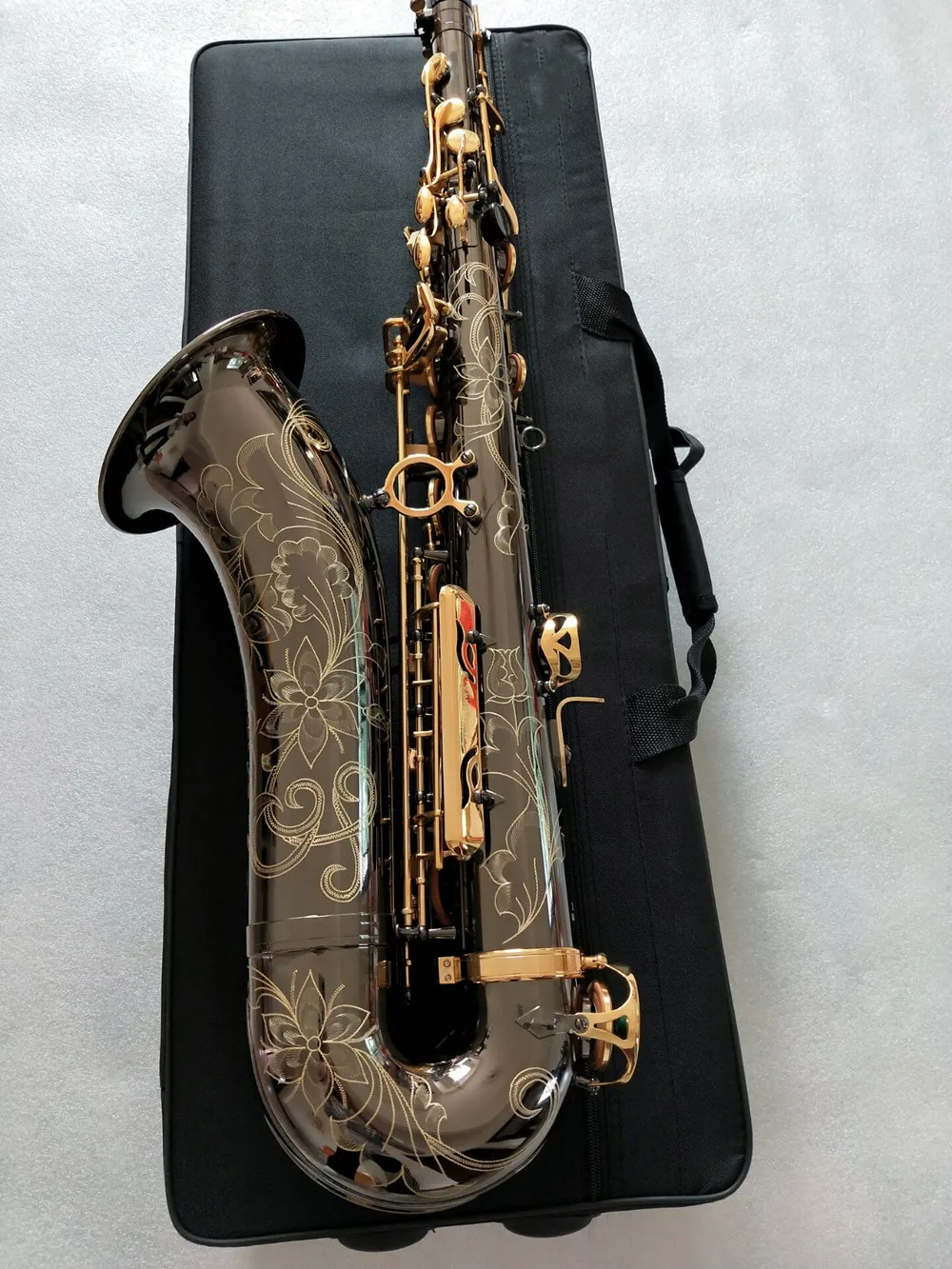 2025 new Tenor Saxophone with Pearl Buttons, T-992 Bb Music Instrument, Black Golden Key, Quality Brass, Real Picture