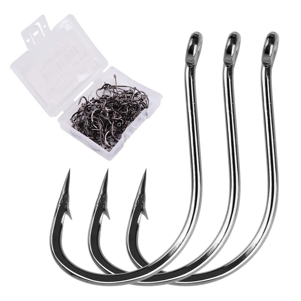 100PCS/ Box IZU Fishing Hook Jig Head Fishing Hooks Freshwater Fishhook  Carpfishing Pond Carpe Fish Tackle Accessories