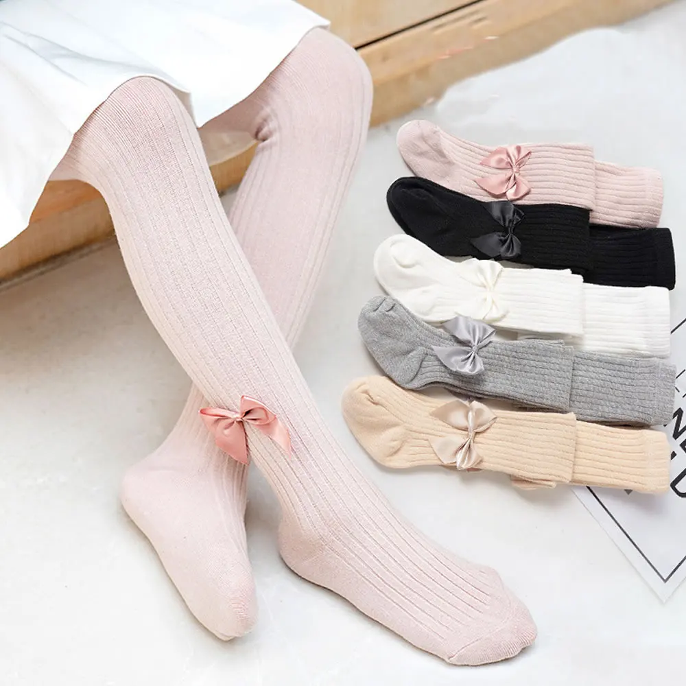 Girls tights Winter Pantyhose baby infant child thick warm Stockings Bowknet Kids Tights  baby panty maillot