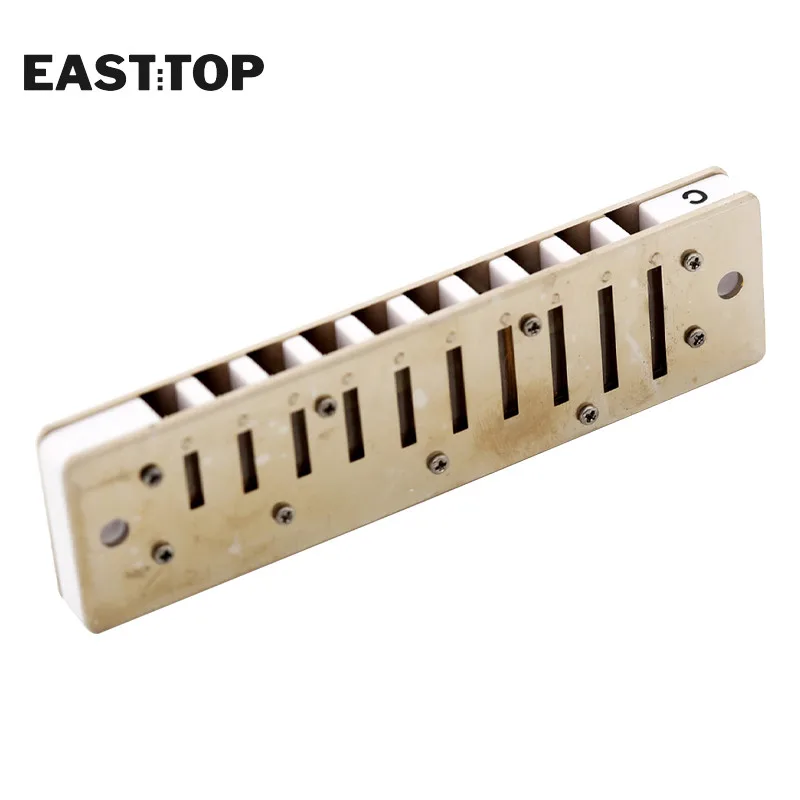 EASTTOP T008 Diatonic Blues Harmonica Key of D 10 Holes Harp Mouth Organ Harmonica for Adults Professionals and Students