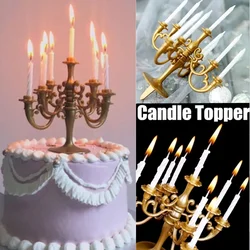 New Candles And Candlestick Bracket 1 Set Cake Topper Birthday Party Cake Candle Holders Toppers Decoration Candlestick Top