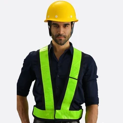 Adjustable Night Work Security Traffic or Cycling Safety Reflective Vest