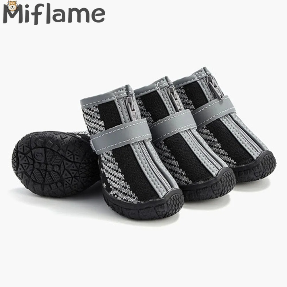 Miflame Breathable Dog Shoes For Dogs Accessories Pomeranian French Bulldog Wearable Antiskid Pets Cats Shoes Small Dogs Boots