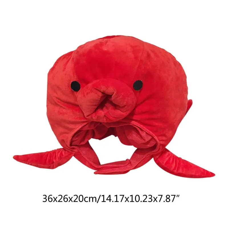 Cute Octopus Sea Animal Hat Plush Stuffed Toy Headwear Cap Cosplay Party Props 649C