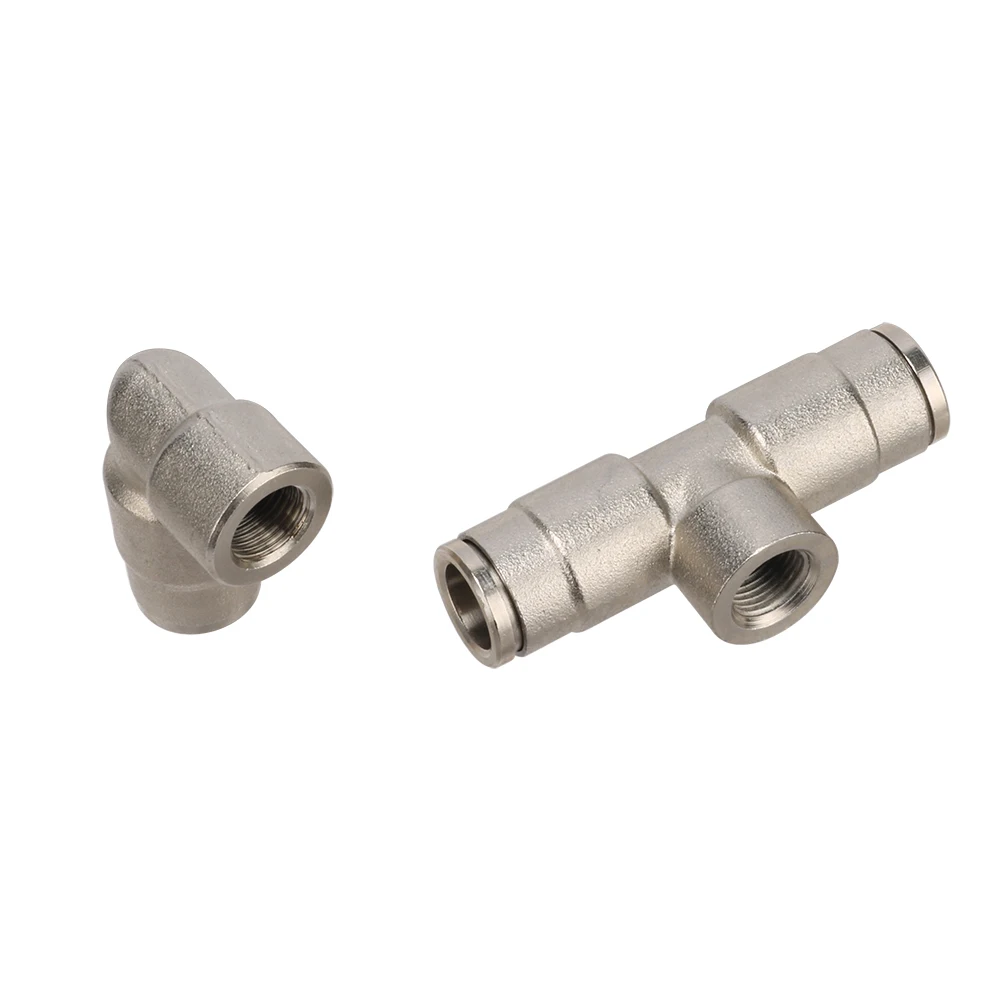 

Brass pipe joint 1/8" female thread to 3/8" pipe connection interface connector1/8" thread for agricultural nozzle tee joint3pcs