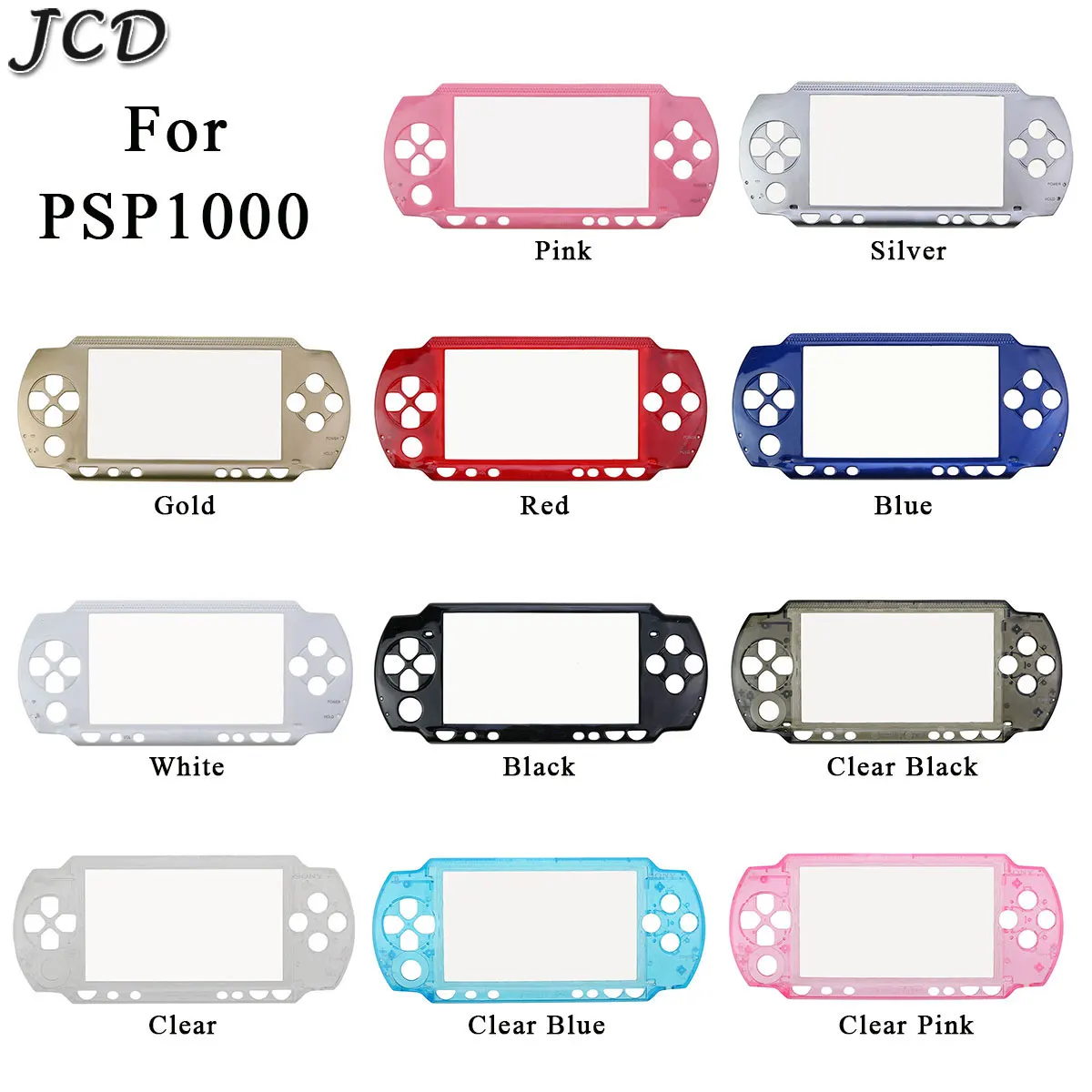 JCD Front Housing Shell Cover Case Replacement For Sony PSP1000 PSP 1000 Game Console