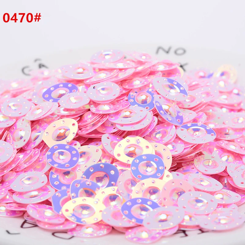 10X13mm  Loose Sequin all colors Cake shape two holes Multicolor Paillettes Sewing Craft Children DIY sewing/wedding Accessories