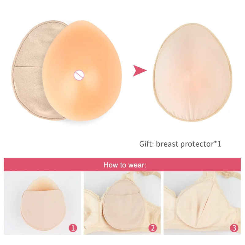 ONEFENG Hot Selling Silicone Fake Breast Form Soft and Beautiful Women Artificial Boob 200-1000g/pc Small Flat Chest Favorite