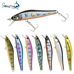 1 adet 70MM 5.5G batan Minnow balıkçılık Lures yapay yem 3D doğal gözler Wobbler sert yem balıkçılık mücadele