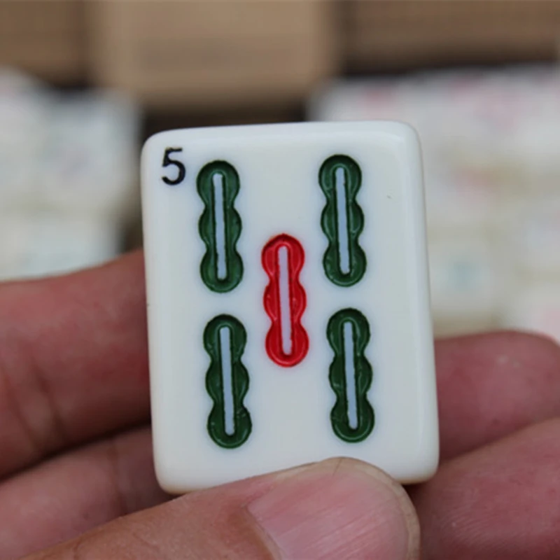 Kotak Kayu Portabel Mahjong Besar Set Permainan Meja Mah-jong Papan Perjalanan Permainan Dalam Ruangan Antik Kotak Kulit Manual Bahasa Inggris