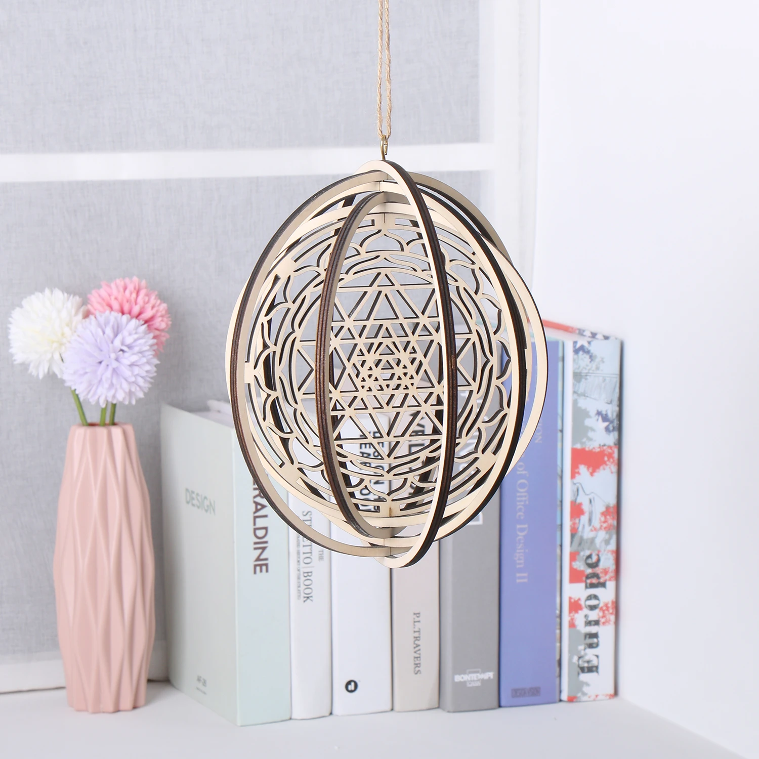 3D Wall Sign Wall Art Flower of Life Wooden Laser Cut Handmade Crafts Sacred Meditation Energy Geometry Ornament Hanging Decor