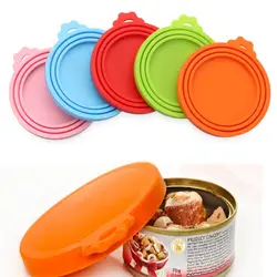 Reusable Pet Can Box Cover Keep Fresh Tin Cover Cans Cap Dogs Food Seal Mould Proof Pet Can Covers Silicone Can Lid Food Storage