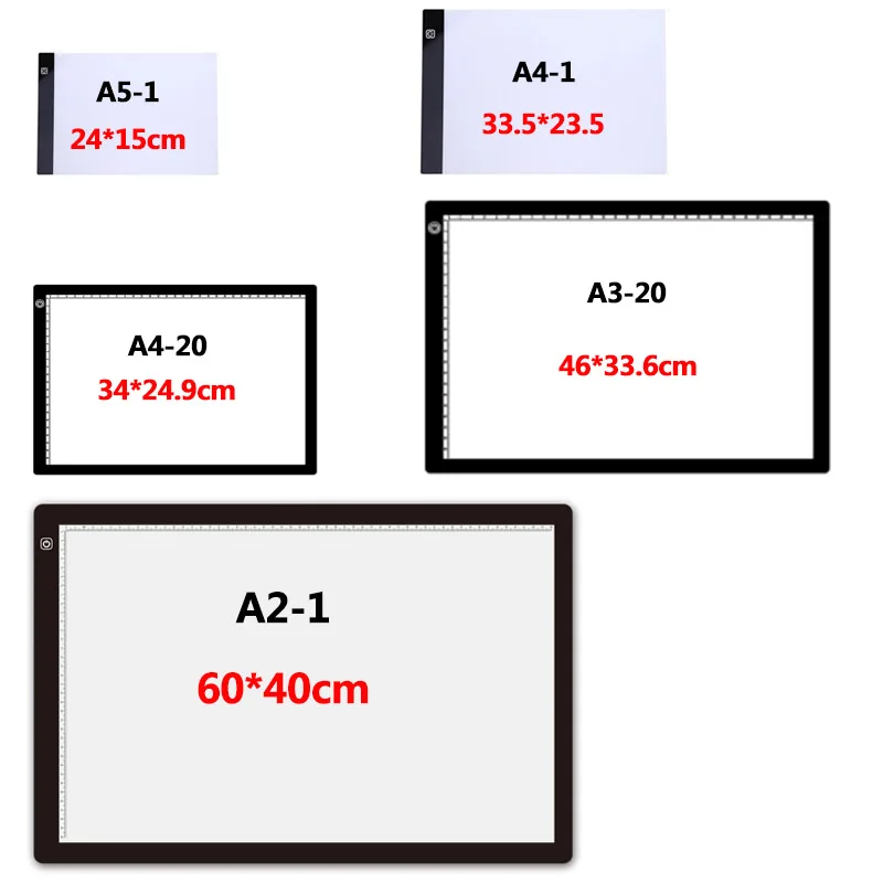 Elice A2 A3 A4 A5 Portatile USB LED Light Box Tracing Dimmerabile Luminosità Tatto Luce Pad