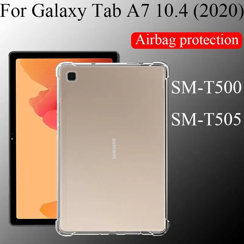 サムスンギャラクシータブa7タブレットケース,10.4インチ,2020 Tpu,透明プロテクター,capaバッグ用,新しいカードSM-T500 SM-T505