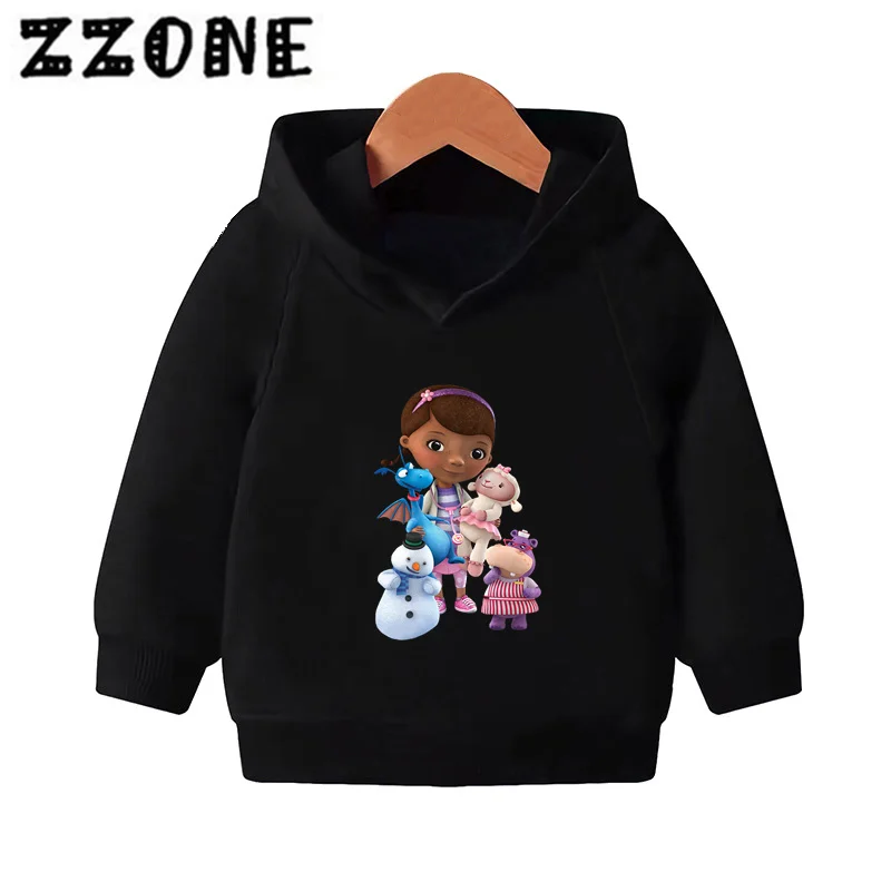 Kids Hooded Hoodies Doc McStuffins Clinic Girl Cartoon Children Sweatshirts Baby Pullover Tops Autumn Girls Boys Clothes,KMT5460