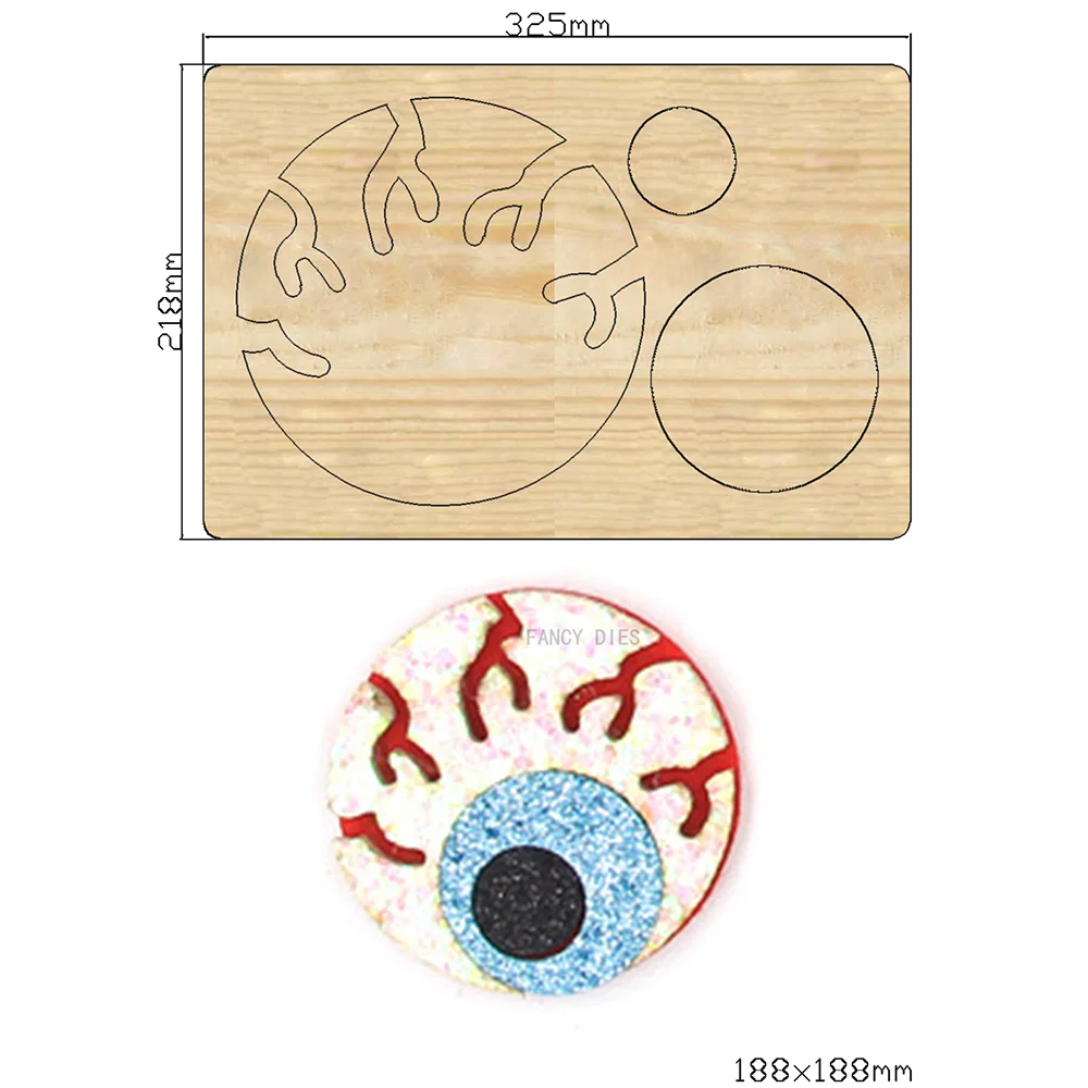 2021 New Halloween Scary eye Cutting Dies  Wooden Dies Suitable for Common Die Cutting Machines on the Market