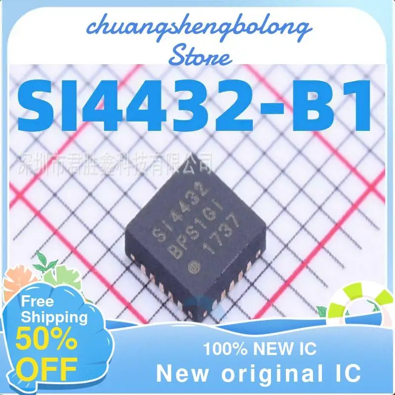 10PCS   SI4432 SI4432-B1-FMR  SI4432-B1-FM ISM QFN20 New original IC