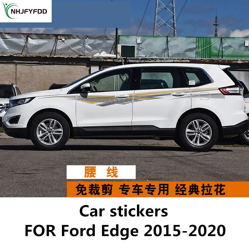 

Модные наклейки для Ford Edge 2015-2020 с обеих сторон корпуса, декоративные Переводные картинки для бездорожья и спорта