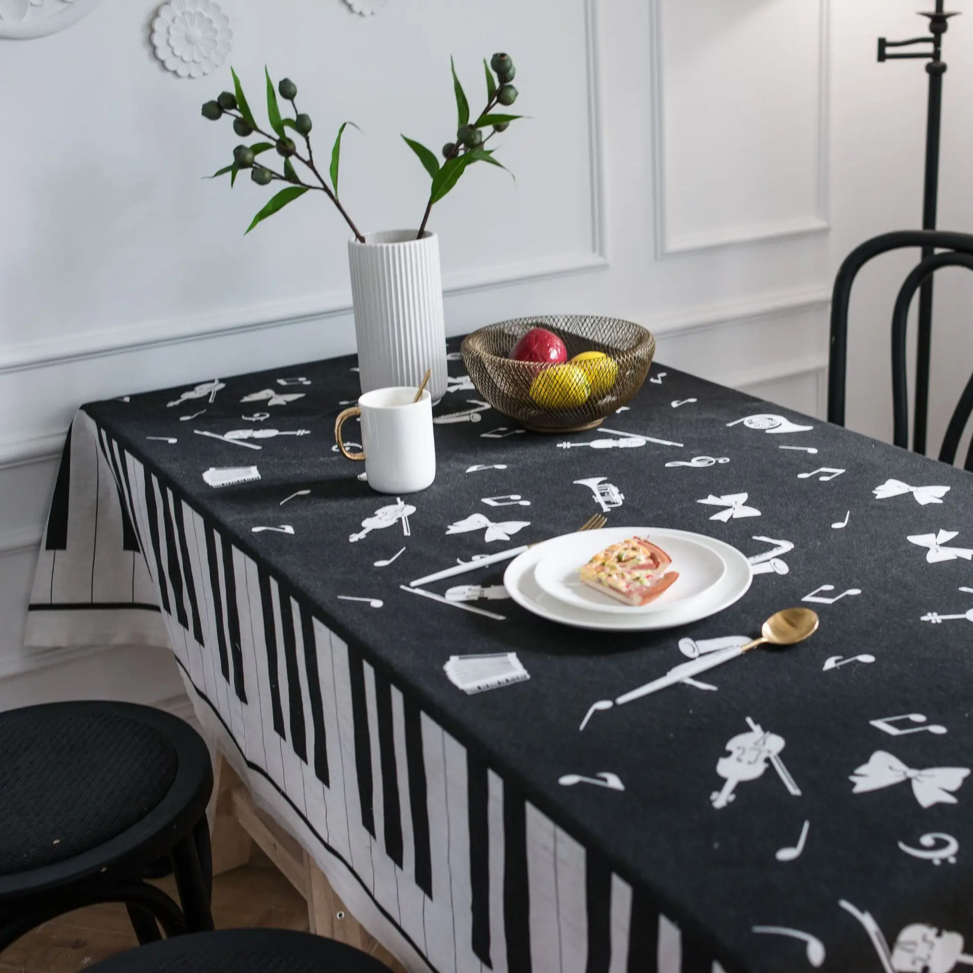 Piano Printed Decorative Tablecloth Rectangular Tablecloths Dining Table Cover Home Kitchen Obrus Nappe Mantel Mesa Tafelkleed