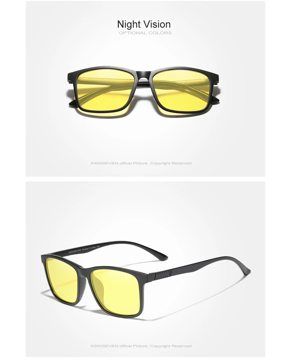 KINGSEVEN SQUARE Ultraleichte TR90-Sonnenbrille für Herren, polarisiert, Kat. 3, 1,1 mm dicke Linse, Sonnenbrille für Damen, Sportbrille – Detail 10