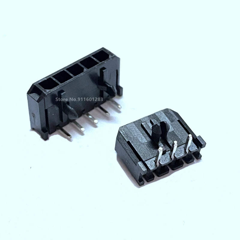 10PCS Micro-Fit 3.0 mm Connector Single Row Straight /Curved needle Pin Header 2/3/4/5/6/8 Pin 43650 Type Socket