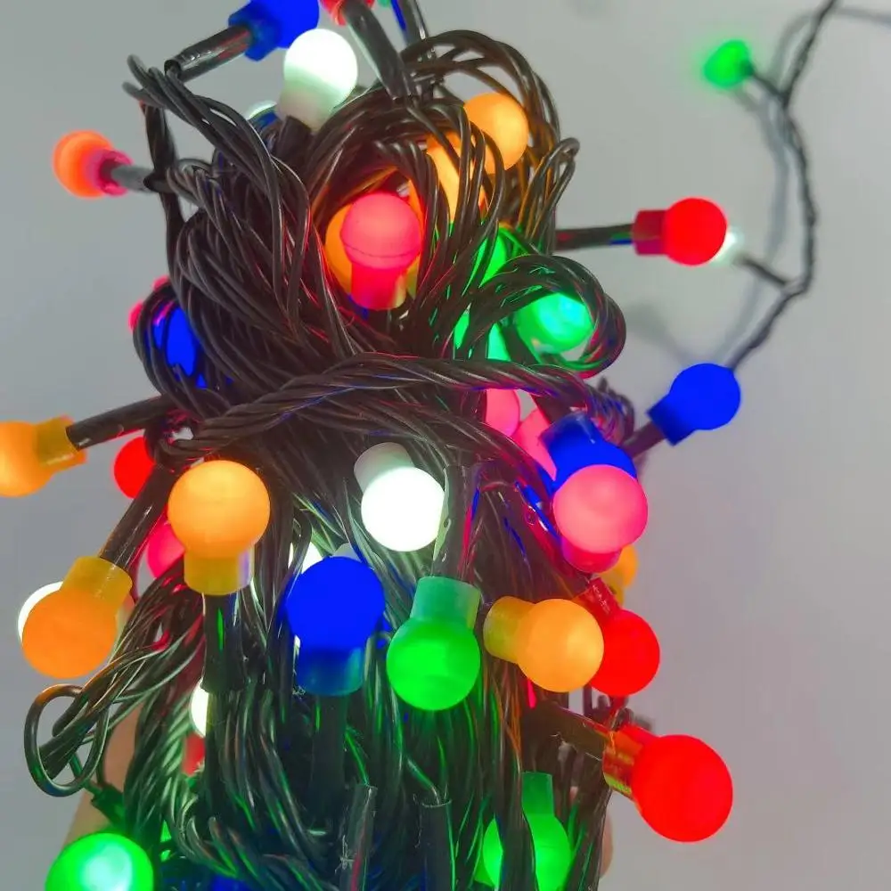 8M 80L Ball  String Lights  Style 8 Functions Remote Control Outdoor Indoor Bedroom Window Christmas Tree Decoration