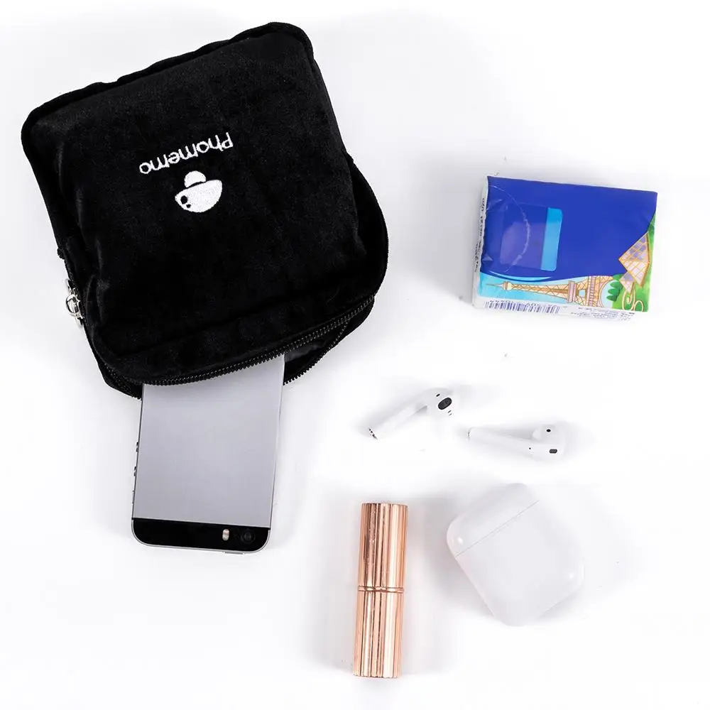 Phomemo Thermal Printer Velvet Cloth Storage Bag for Phomemo Printer Thermal Paper Roll Storage Bag