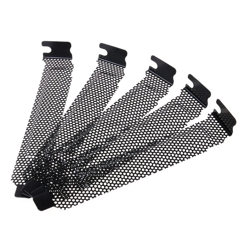 5PCS Ventilation Deflector PCI Slot Cover Frame Chassis Bits Block Cooling Fan Dust Filter Ventilation PC Computer Case Electrop