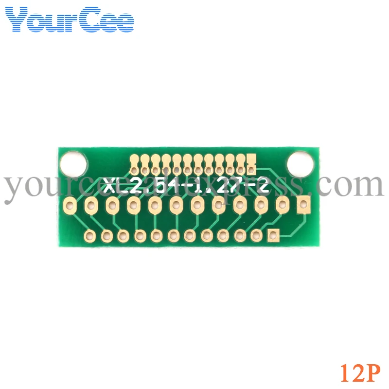 20pcs/2pcs 1.27MM 2.0MM 2.54MM 8Pin 12Pin 8P 12P Adapter Board Plate for Wireless Modules Three Rows of 24/36 Holes
