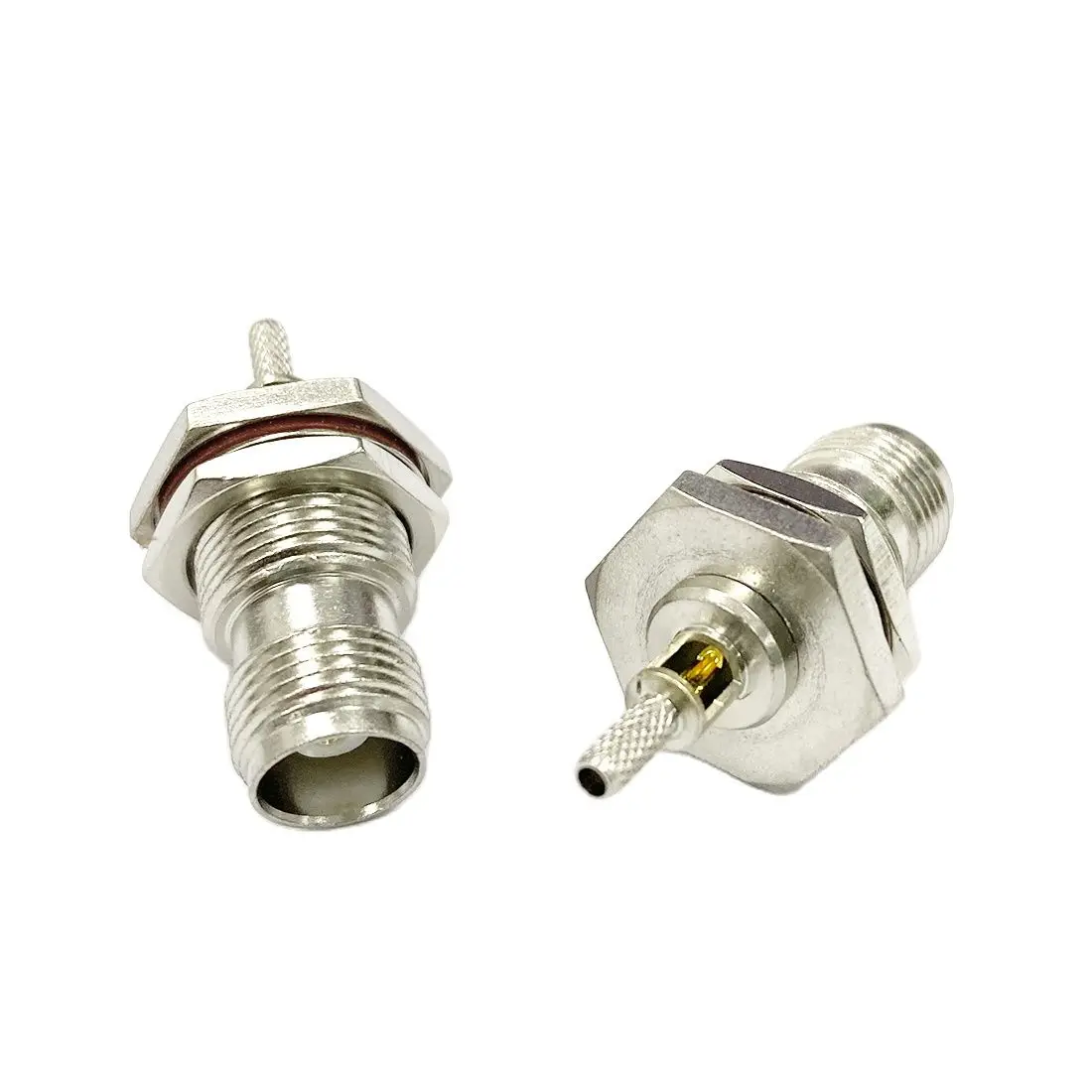 1pc tnc fêmea jack porca rf coaxial conector do conversor crimp rg316 rg174 lmr100 em linha reta nickelplated novo atacado