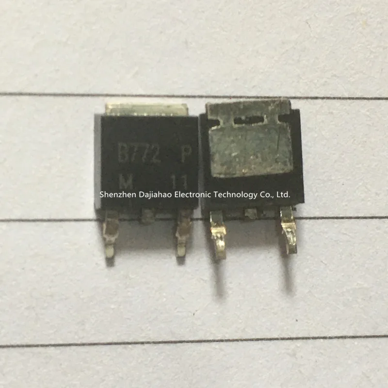 10pcs/lot 2SB772 B772 TO252 ic chips in stock  Triode B772M TO-252-2 PNP Transistor -30V/3A SMD