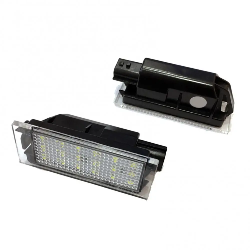 2Pcs Car LED Number License Plate Light LED Lamp for Renault Clio Megane Bright Low Power Consumption Durable Auto Parts