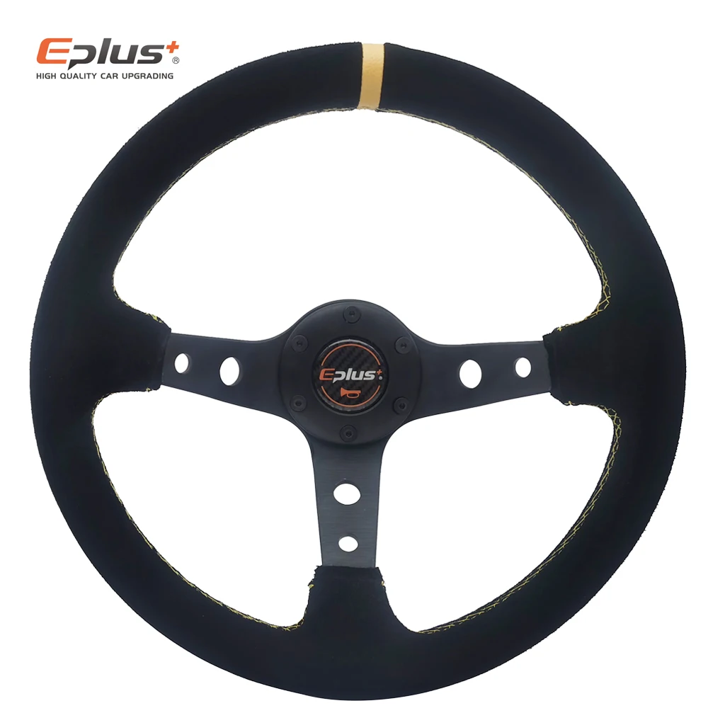 EPLUS Car Sport Steering Wheel PVC Racing Type High Quality Universal 320MM Or 350MM Aluminum Retrofit Modified Auto Styling