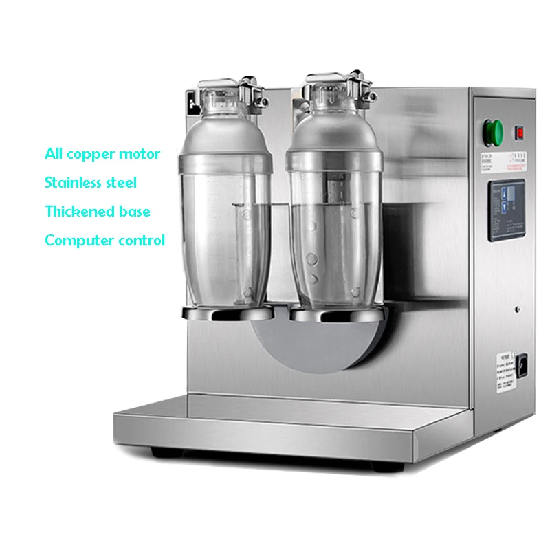 

Double-Cup Boba Shaker Machine Milk Shaking Machine Stainless Steel Bubble Tea Shaker