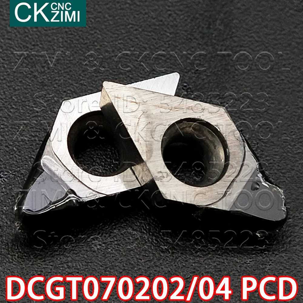 DCGT070202 PCD DCGT070204 PCD insert Diamond blade high quality External Turning insert Lathe Tool DCGT 0702 for Copper aluminum