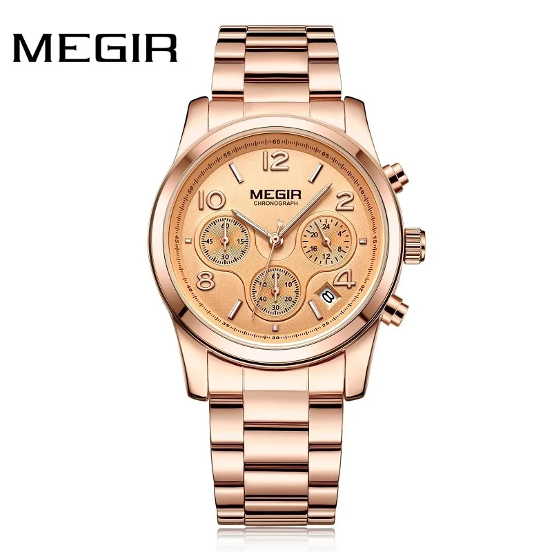 MEGIR Luxury Quartz Women Watches Relogio Feminino Fashion Sport Ladies Lovers Watch Clock Top Brand Chronograph Wristwatch 2057