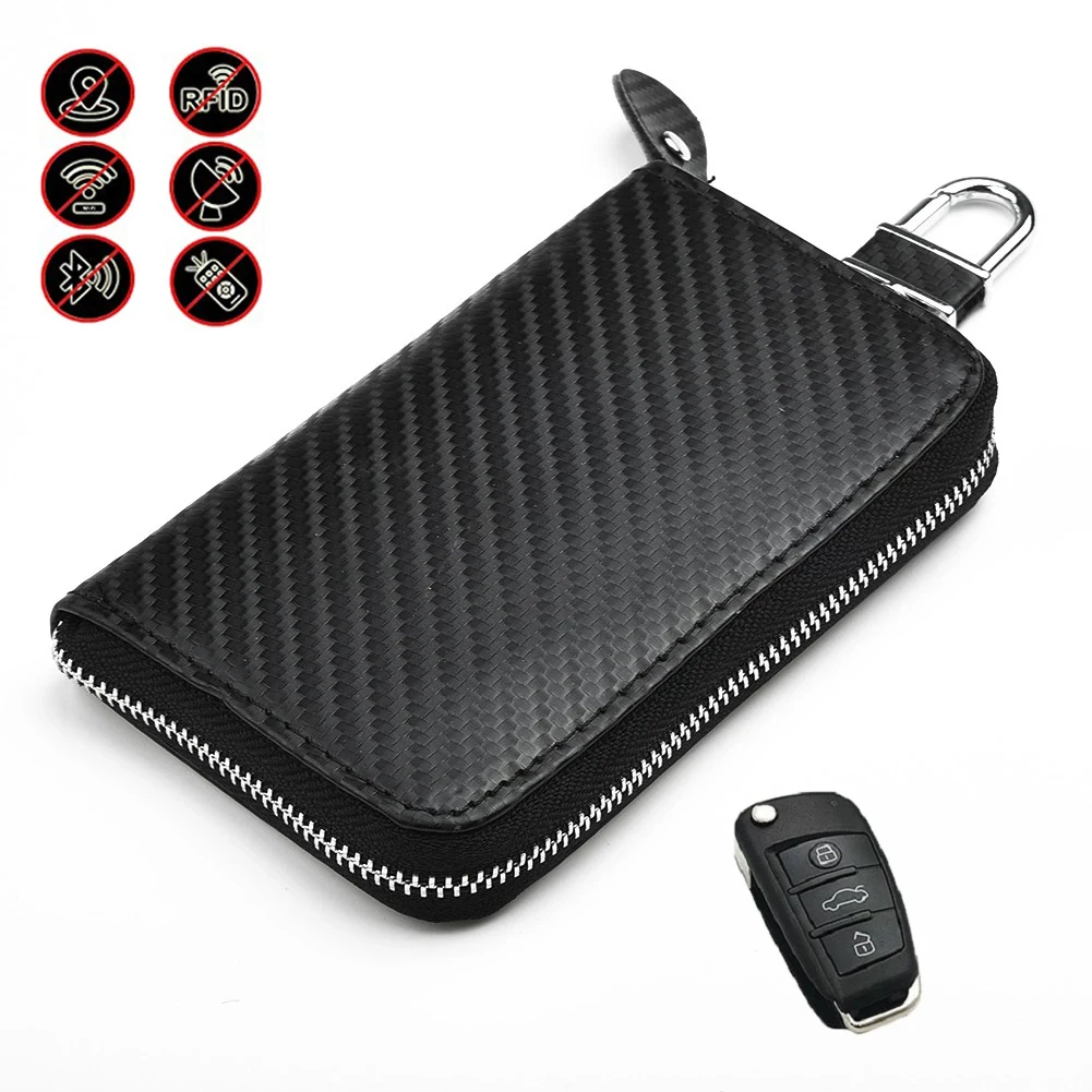 Car Key Protector Faraday Cage RFID Signal Blocking Bag Signal Shielding Pouch Anti Theft Anti Copy Anti Magnetic Card Holder