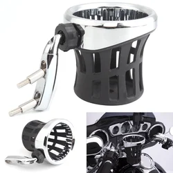 Drink Cup Holder For Harley Road King Electra Glide Sportster Dyna Softail Clutch Brake Perch Mounts Water Beverage Support