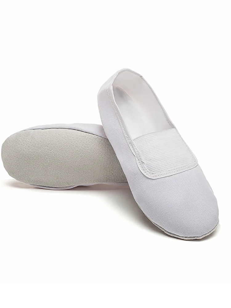 USHINE-Sapatos de sola de couro inteiro para crianças, balé de dança infantil, preto e branco, ioga plana, ginástica para professores, ginástica, UE