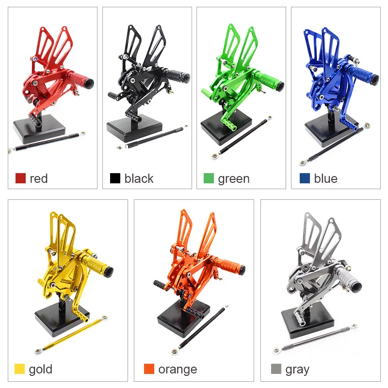 Motorcycle Adjustable Rearset Footrests Footpegs Foot Rests Pegs Rear Pedals For Kawasaki ZX7R 1996-2003 2002 2001 2000 1999
