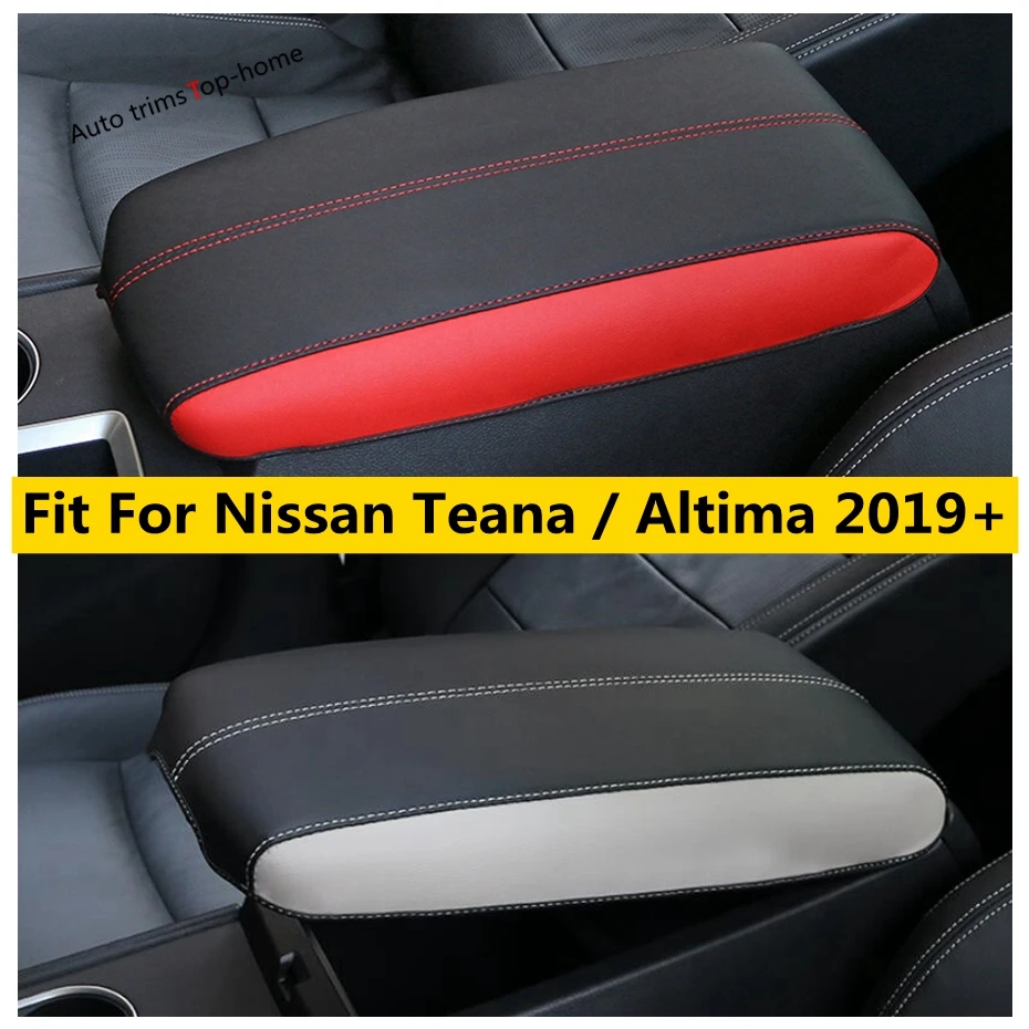 

PU Leather Armrest Box Holster Protective Pad Mat Cover Trim Fit For Nissan Teana / Altima 2019 2020 Car Accessories