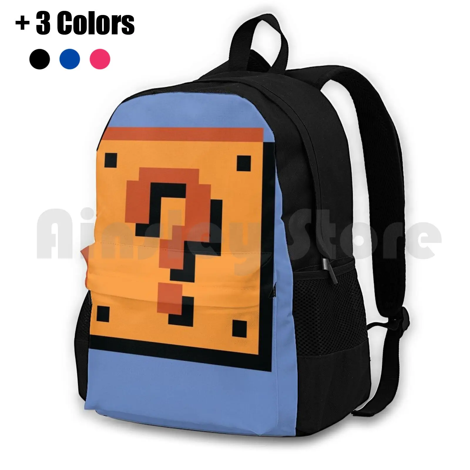 Question Box Retro Outdoor Hiking Backpack Riding Climbing Sports Bag Super Game Games Gaming Gamer Nerd Cute Retro