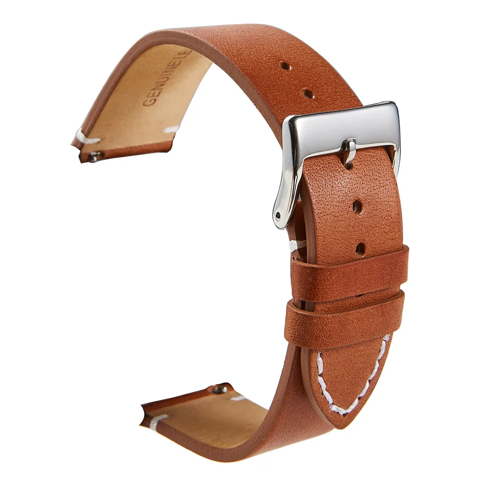 

Quick Release Bracelet Calfskin Matte Genuine Leather Watchbands 16mm 18mm 20mm 22mm 24mm Watch Straps for Smart Watches