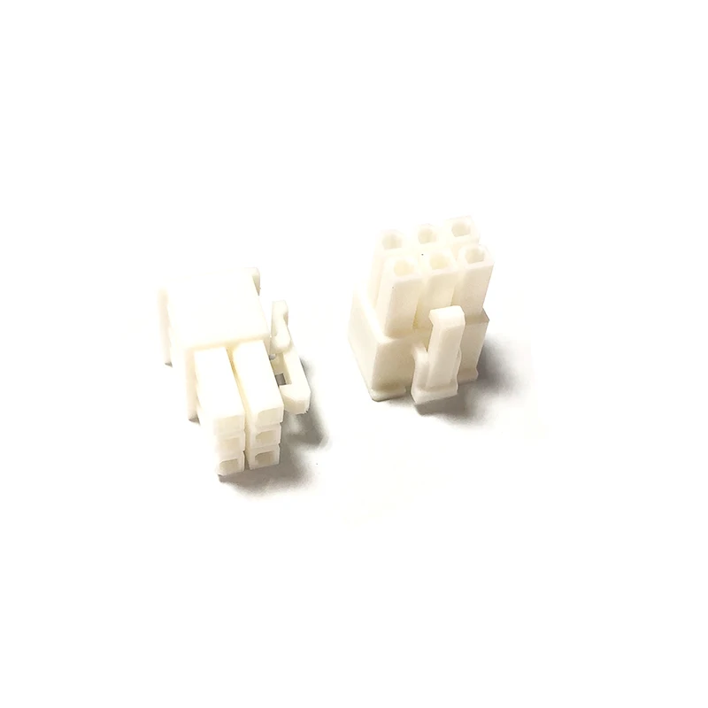 50PCS 6P 5557 Connector 4.2mm Molex Fireproof 4.2 Male Plug Shell Cream White color 6P Pcie Graphic card Socket