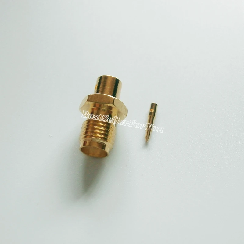 10X RP-SMA RPSMA Female Male Center Pin Solder Semi-rigid RG402 0.141" RF Connector image 3