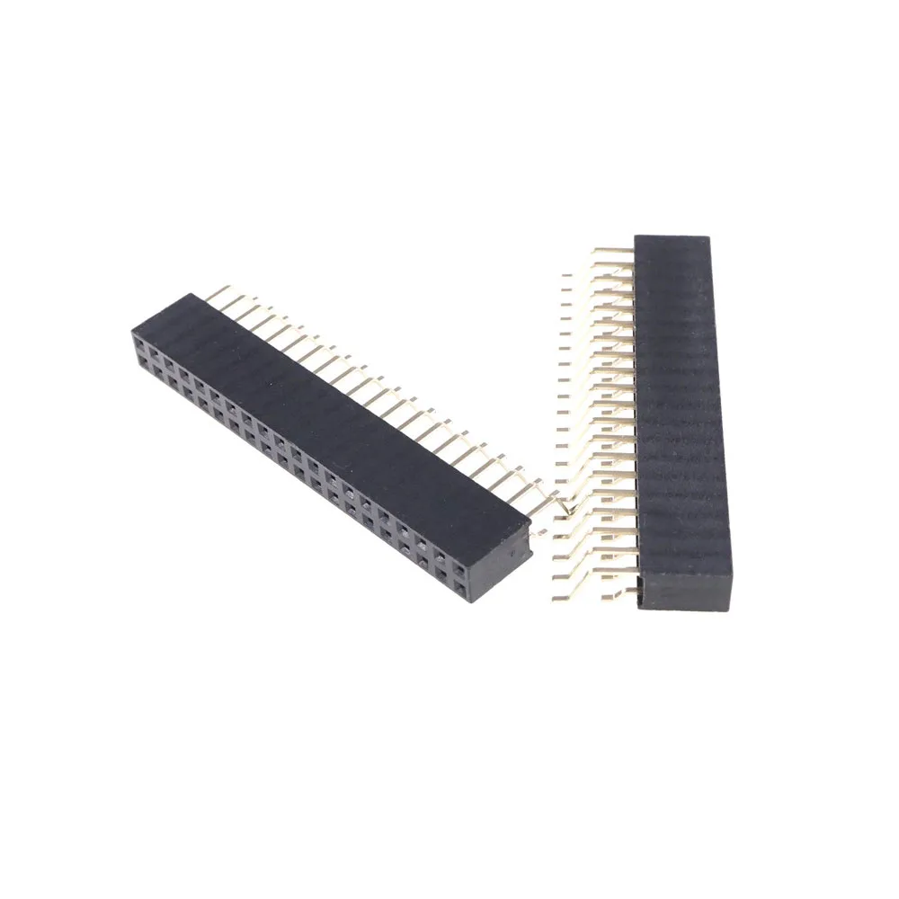 Imagem -02 - Pinos 2.54 mm Passo 2x20 Cabeça Pino Fêmea Receptáculo Soquete Ângulo Direito Montagem em Superfície Pcb Solda 90 Graus Smt 200 Peças 40