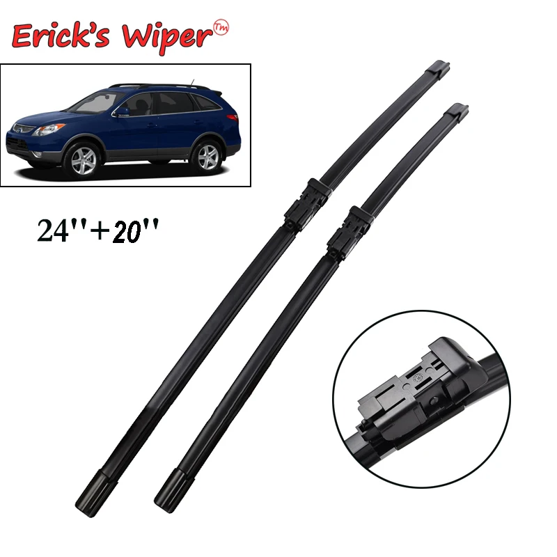 Erick\'s Wiper LHD Front Wiper Blades For Hyundai Veracruz IX55 2006 - 2012 Windshield Windscreen Window Rain Brushes 24\'\'+20\'\'