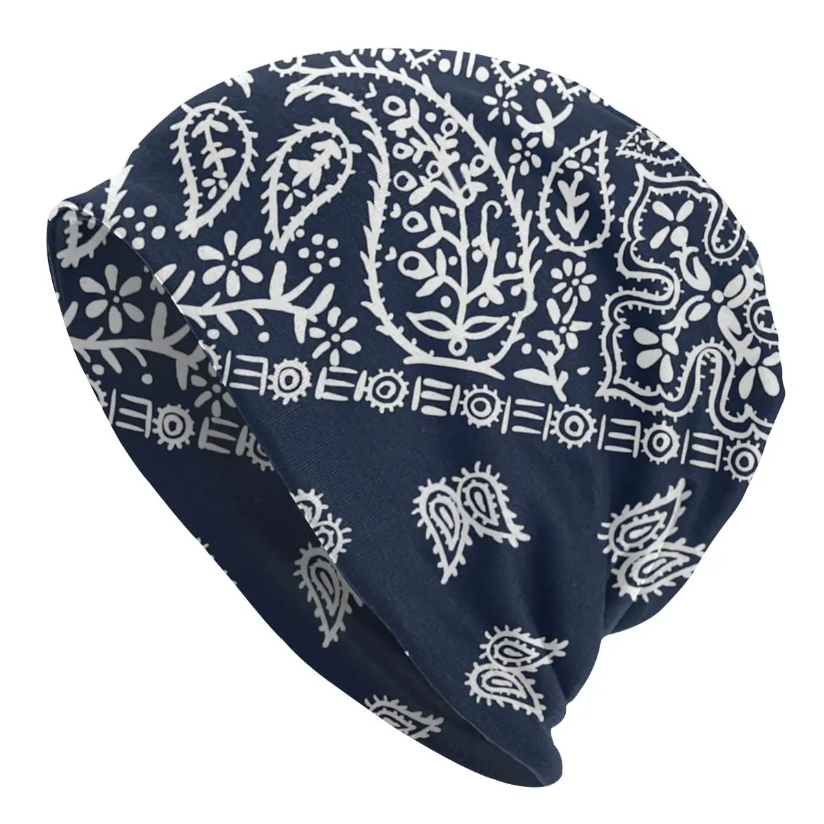 Bandana Pattern Cap Cool Outdoor Skullies Beanies Hat Unisex Adult Summer Dual-use Bonnet Knit Hat