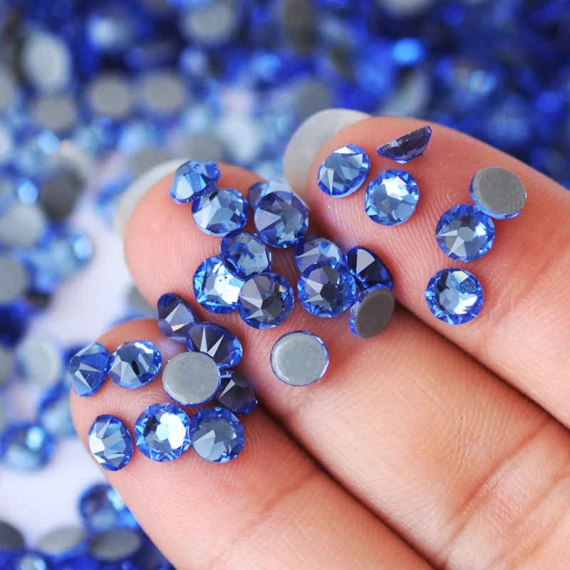 

2088 Light Sapphire Hotfix Strass Flatback Glitter Crystal Rhinestones For Crafts DIY Accessories Beads Garment Decorations