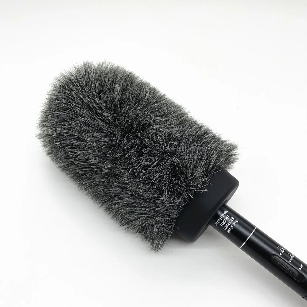 Пушистая муфта на ветровое стекло Dead catexternal для Rode NTG1NTG2, конденсаторный микрофон с защитой от ветра, для интервью на открытом воздухе